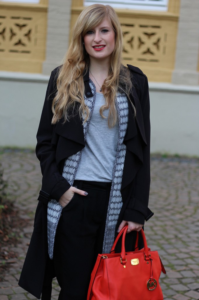 5 schwarz Grau Outfit Michael Kors Tasche Fashion Blog