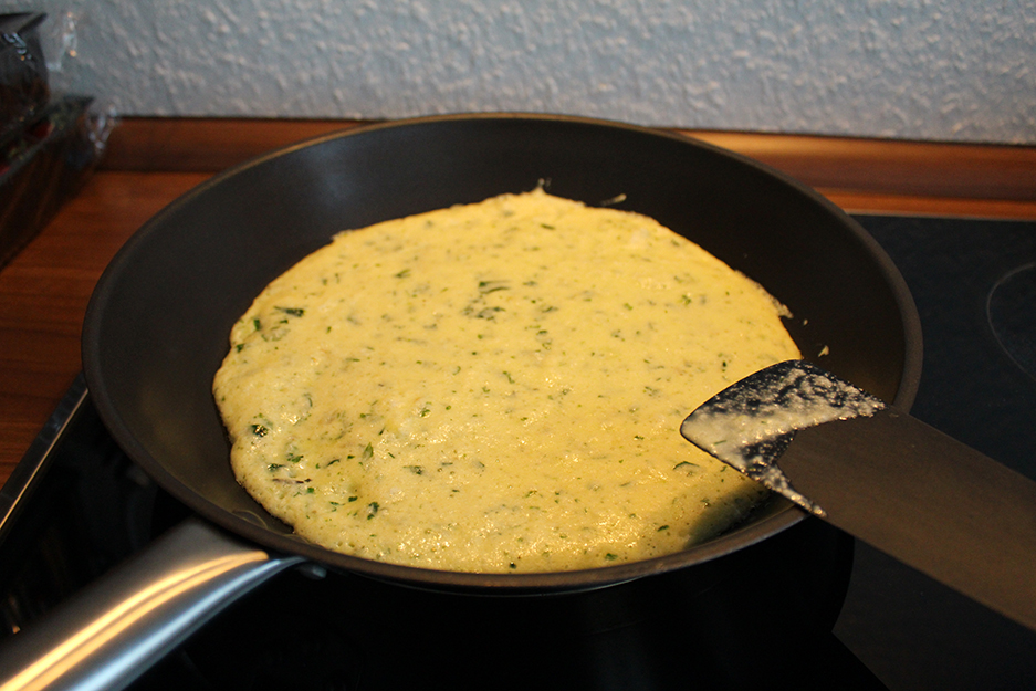 Omelette in der Pfanne_köchelt