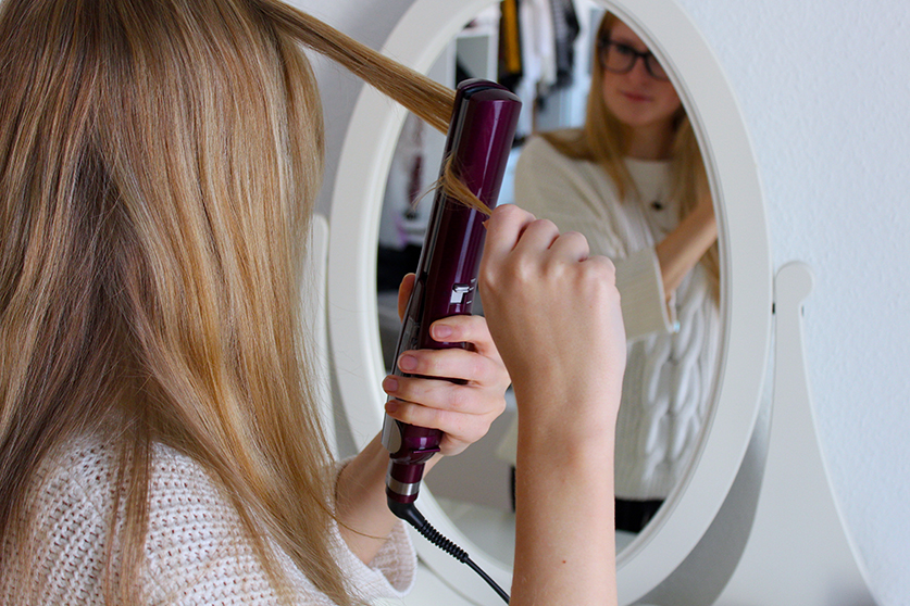 Beauty Blog Weihnachtsfrisur BaByliss Haarglätter iPro 230 Steam Hair Tutorial Locken Glätteeisen