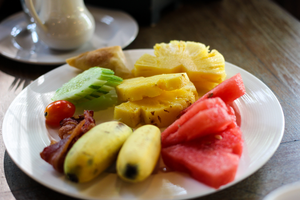 Chivapuri Beach Resort Hotel Koh Chang Thailand Frühstück Früchte