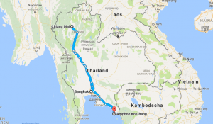 Thailand Rundreise Route Bangkok Chiang Mai Koh Chang Reiseblogger Travelbogger