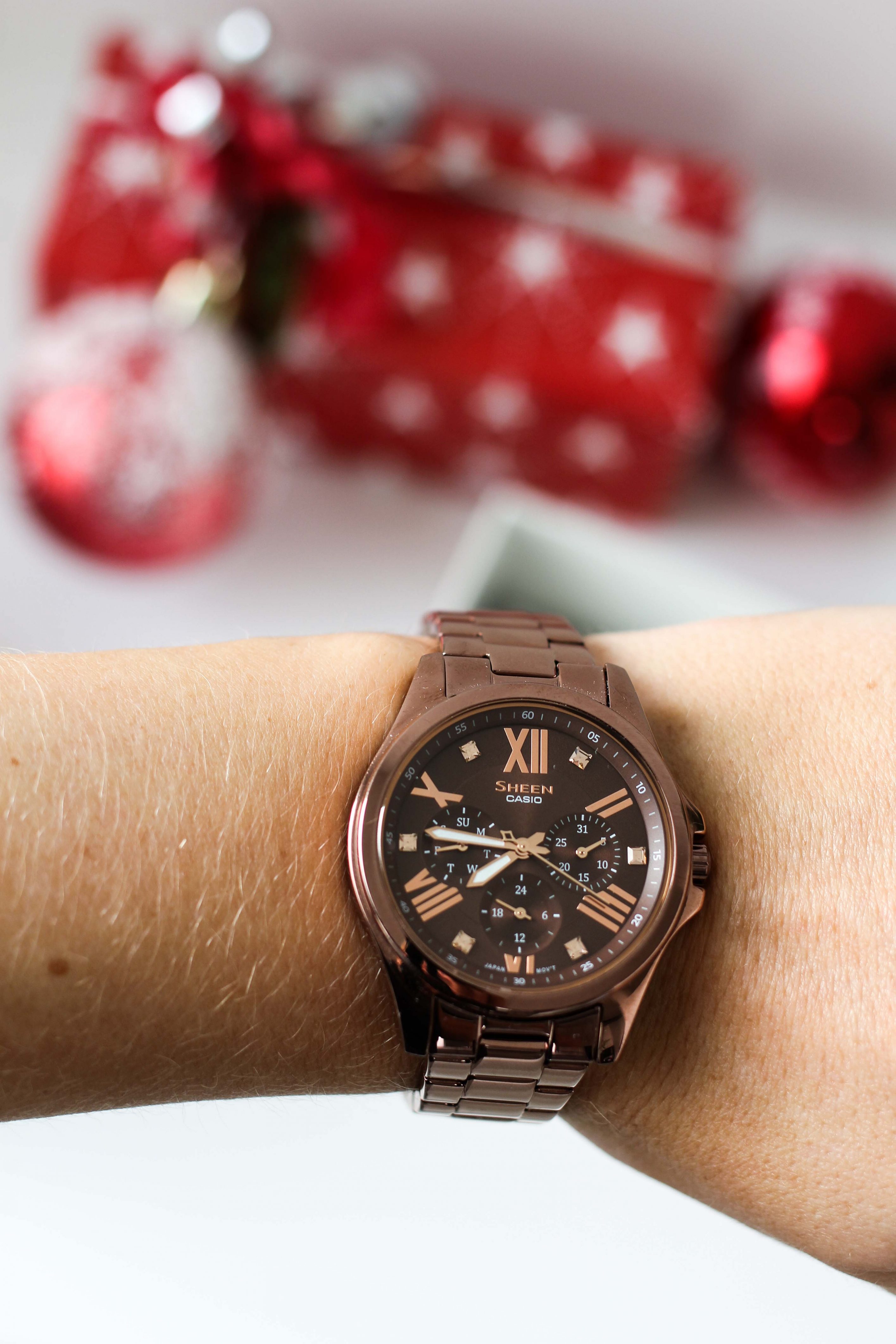 Adventskalender Blog Fashion Blog Deutschland Gewinne Sheen by Casio Damenuhr in Roségold Braun Gewinnspiel Geschenkidee Weihnachten 4