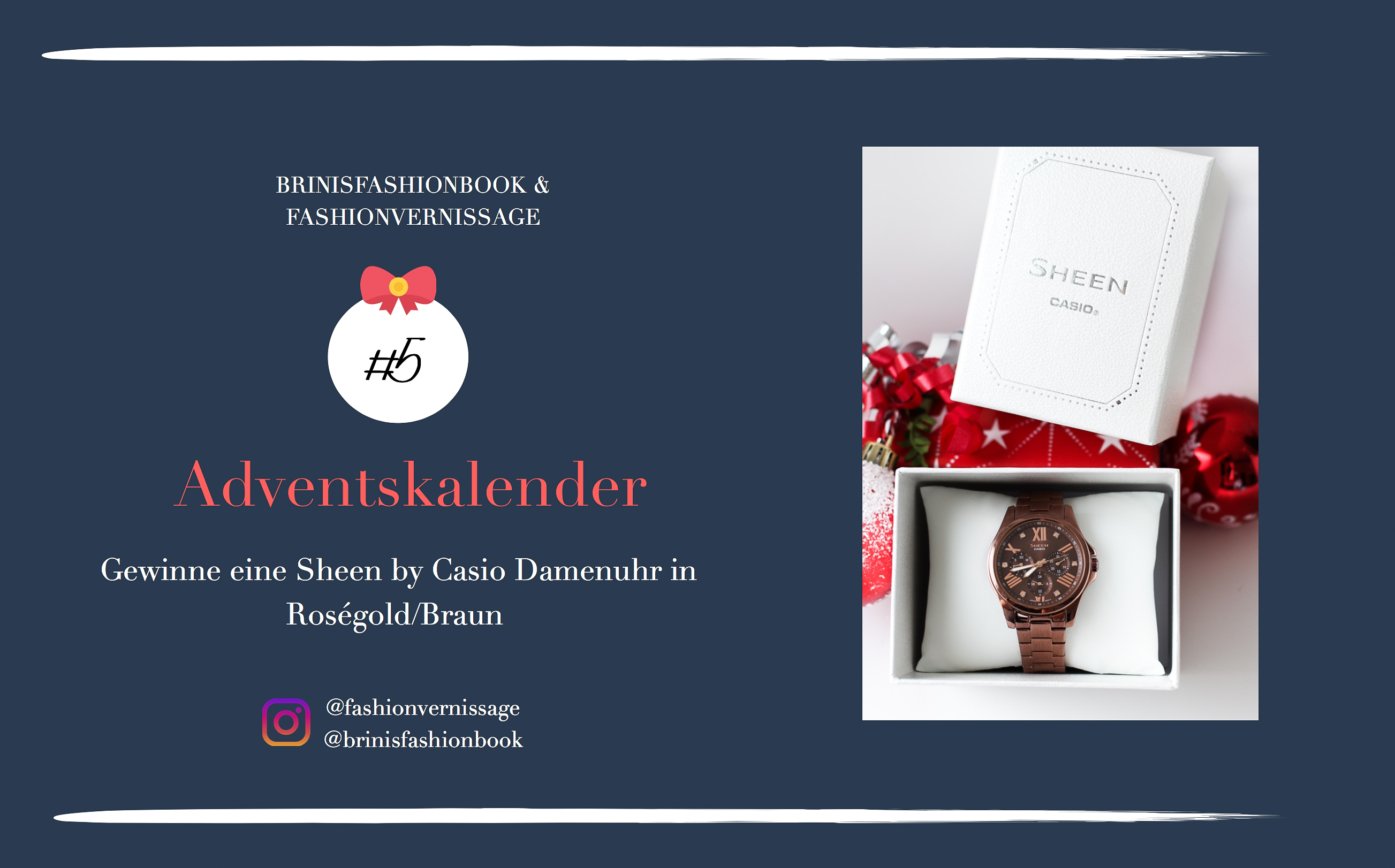 Adventskalender Blog Fashion Blog Deutschland Gewinne Sheen by Casio Damenuhr in Roségold Braun Gewinnspiel Geschenkidee Weihnachten 6