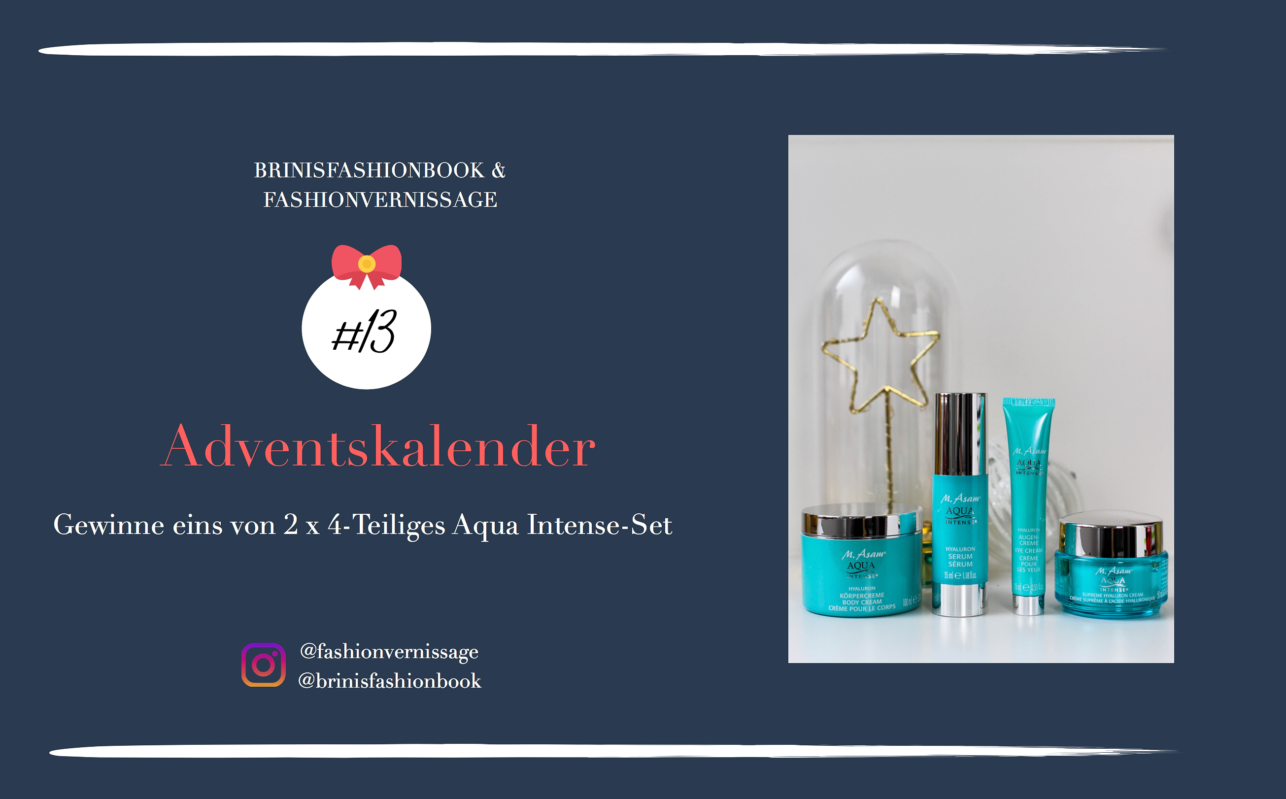 Adventskalender Blogger Deutschland 4-Teiliges Aqua Intense-Set Asambeauty Weihnachtsgeschenk Idee Beauty-Paket Gewinnspiel