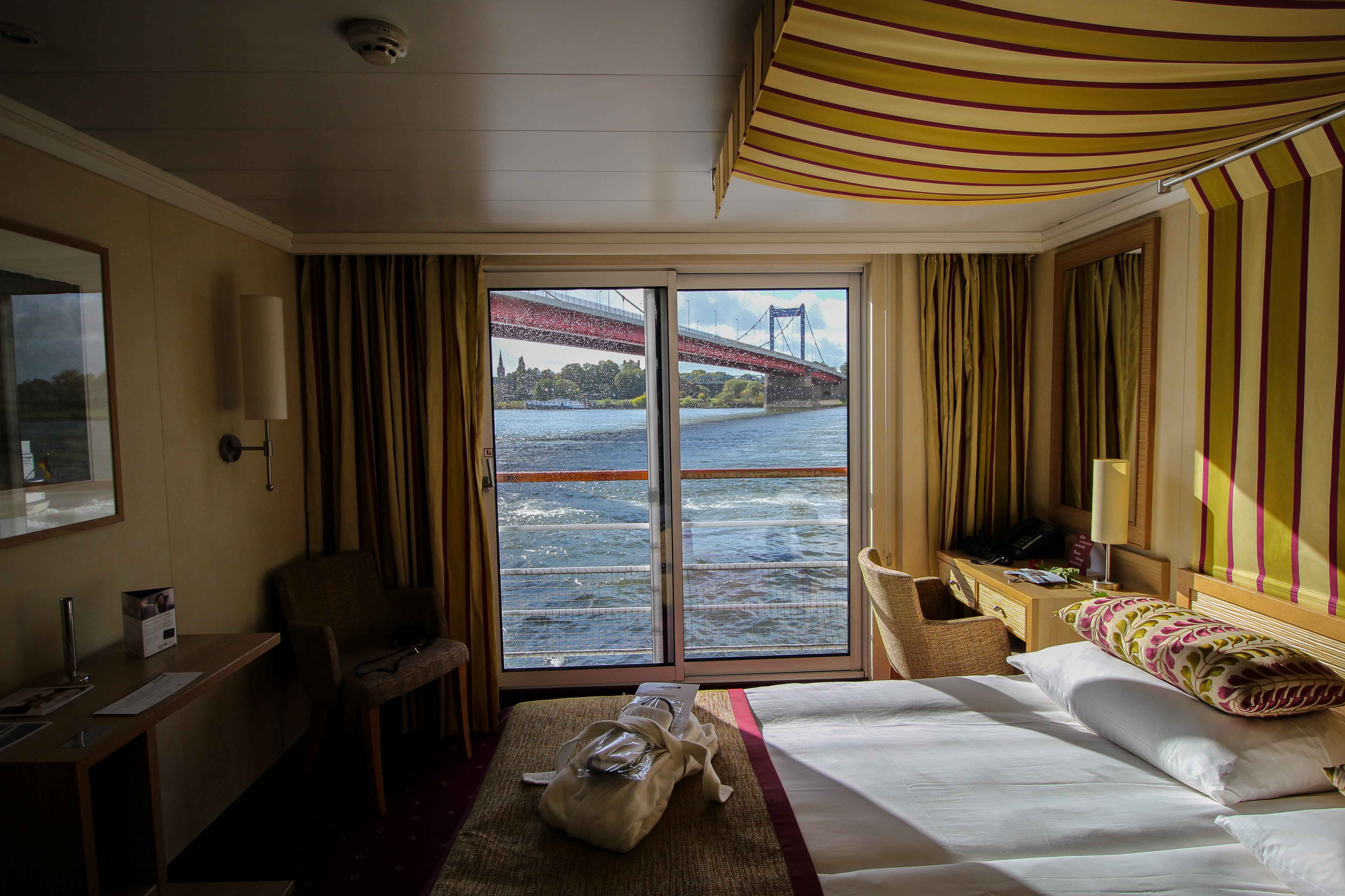 Außenkabine mit französischem Balkon Flusskreuzfahrt A-ROSA SILVA Kreuzfahrtschiff Flusskreuzfahrt Reiseblog
