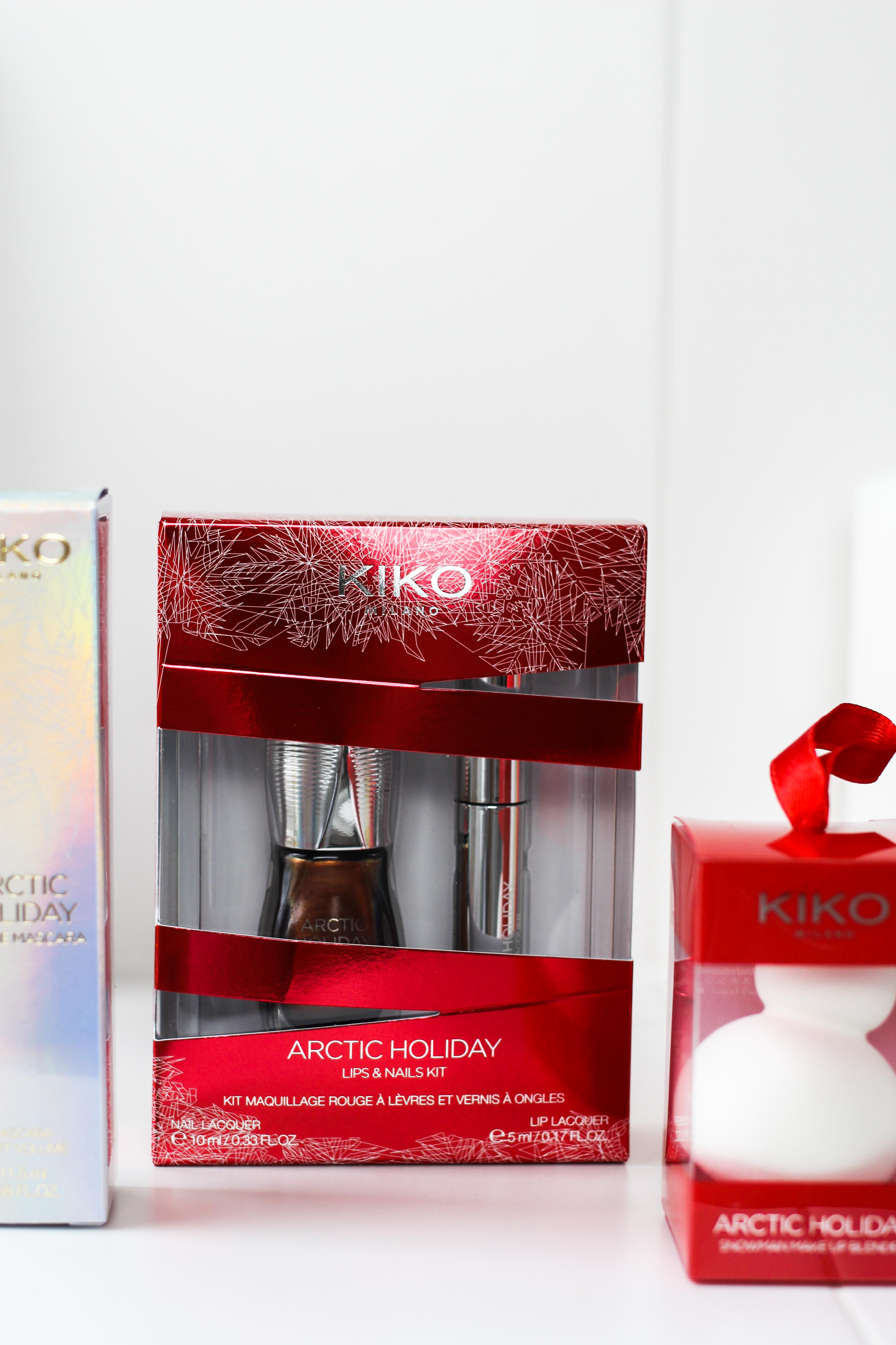 Blogger Adventskalender KIKO Milano Arctic Holiday Beauty Set Wimperntusche Nagellack Beauty Blender Blogger