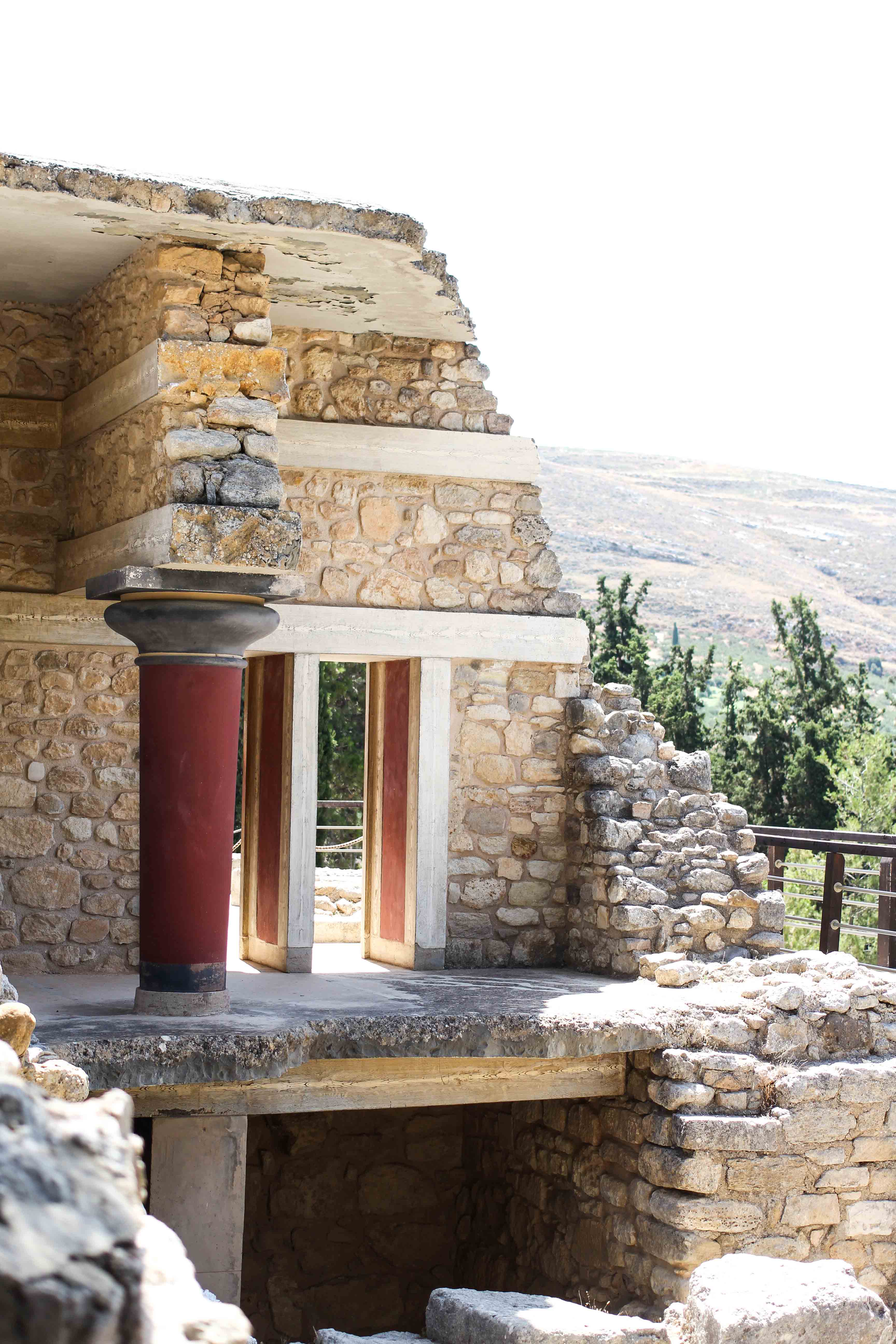 Top Kreta Sightseeing Kreta Sehenswürdigkeiten für einen Tagesausflug Knossos Ruinen Haus Säulen