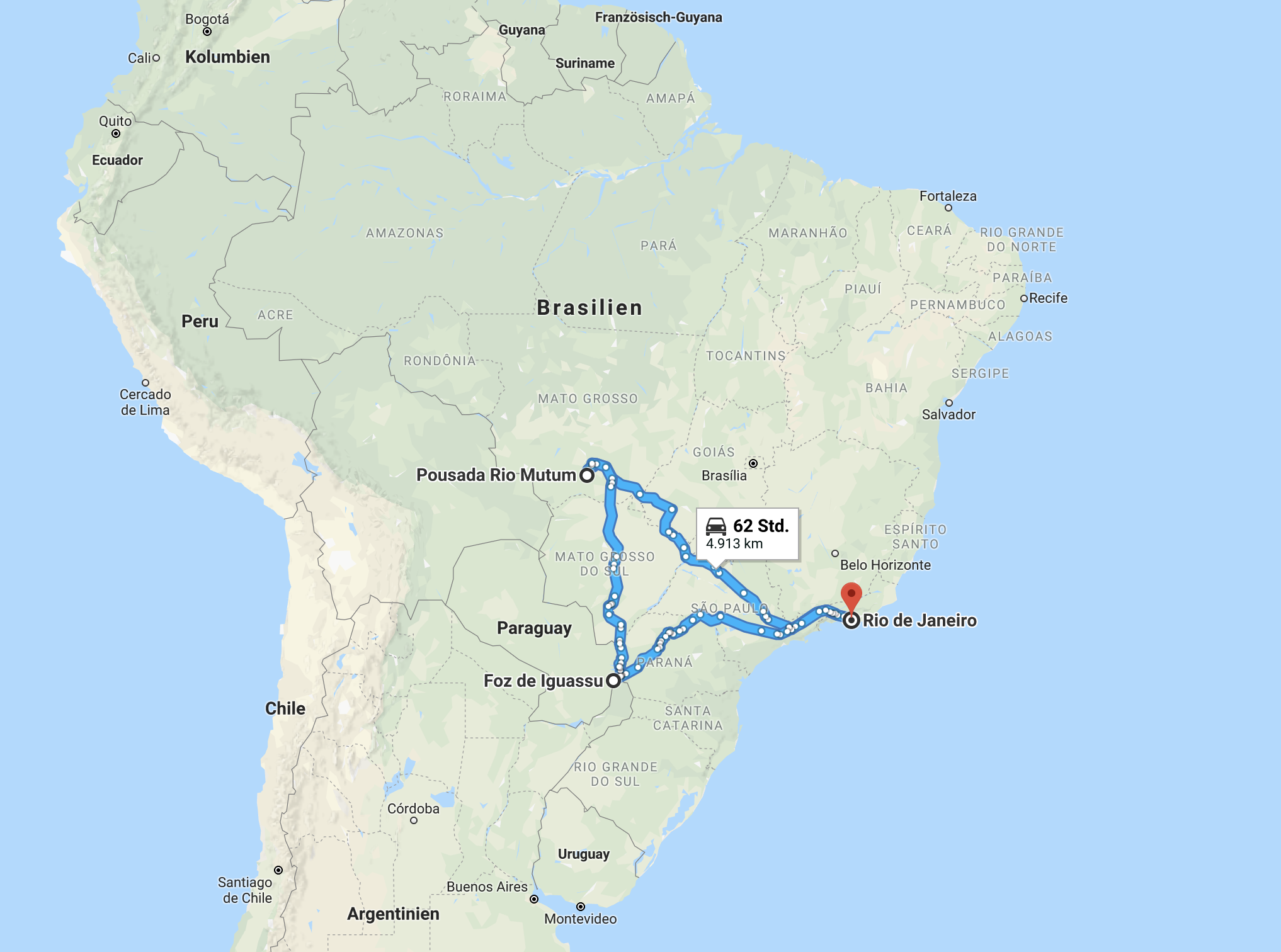 2 Wochen Rundreise Brasilien Top Brasilien Route Highlights Rio de Janeiro Pantanal Iguazú-Wasserfälle Reiseblog