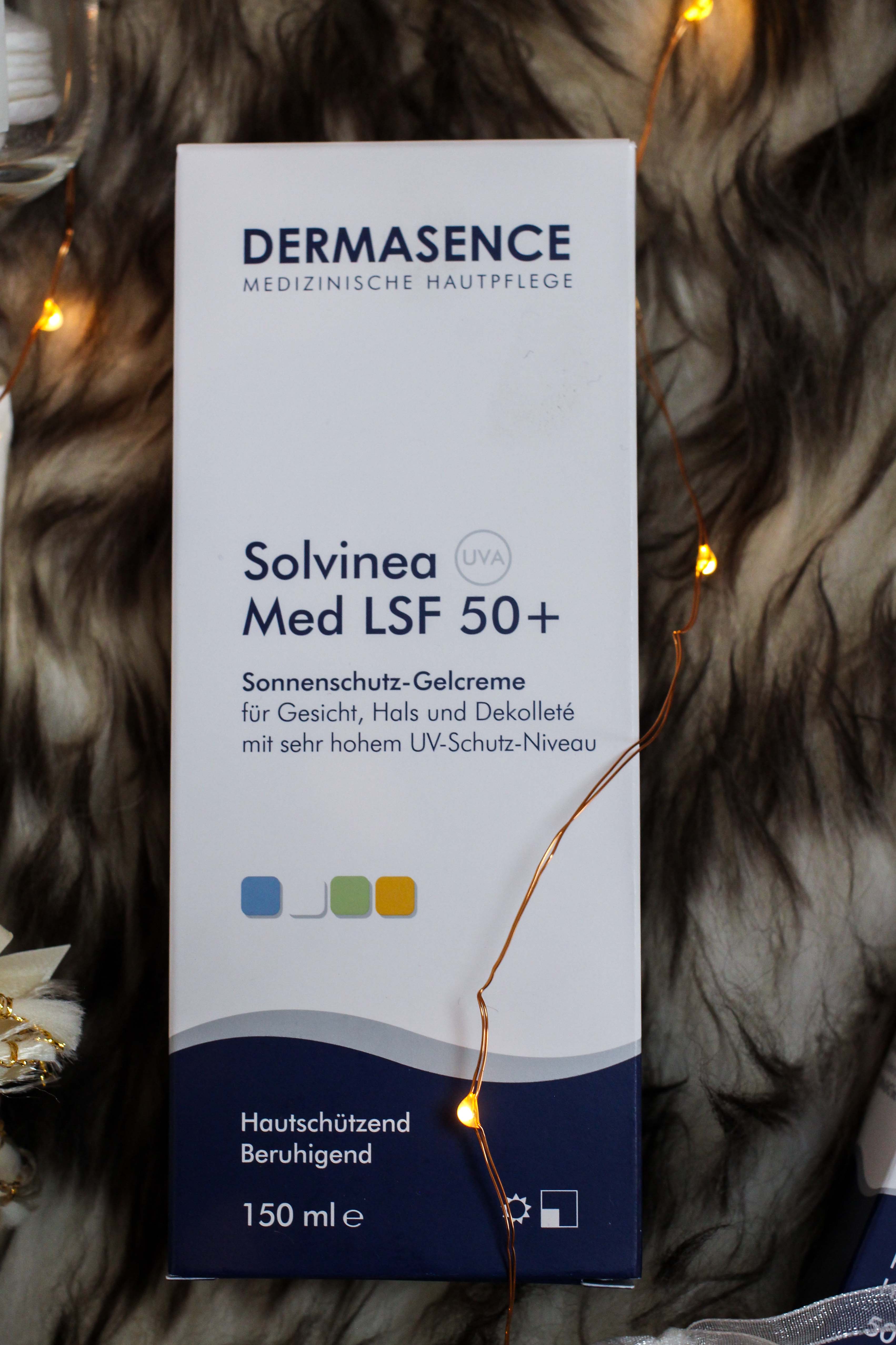 Blogger Adventskalender Gewinnspiel Dermasence Hautpflege Reisen Solvinea Med LSF 50 Beauty Blogger Tipps