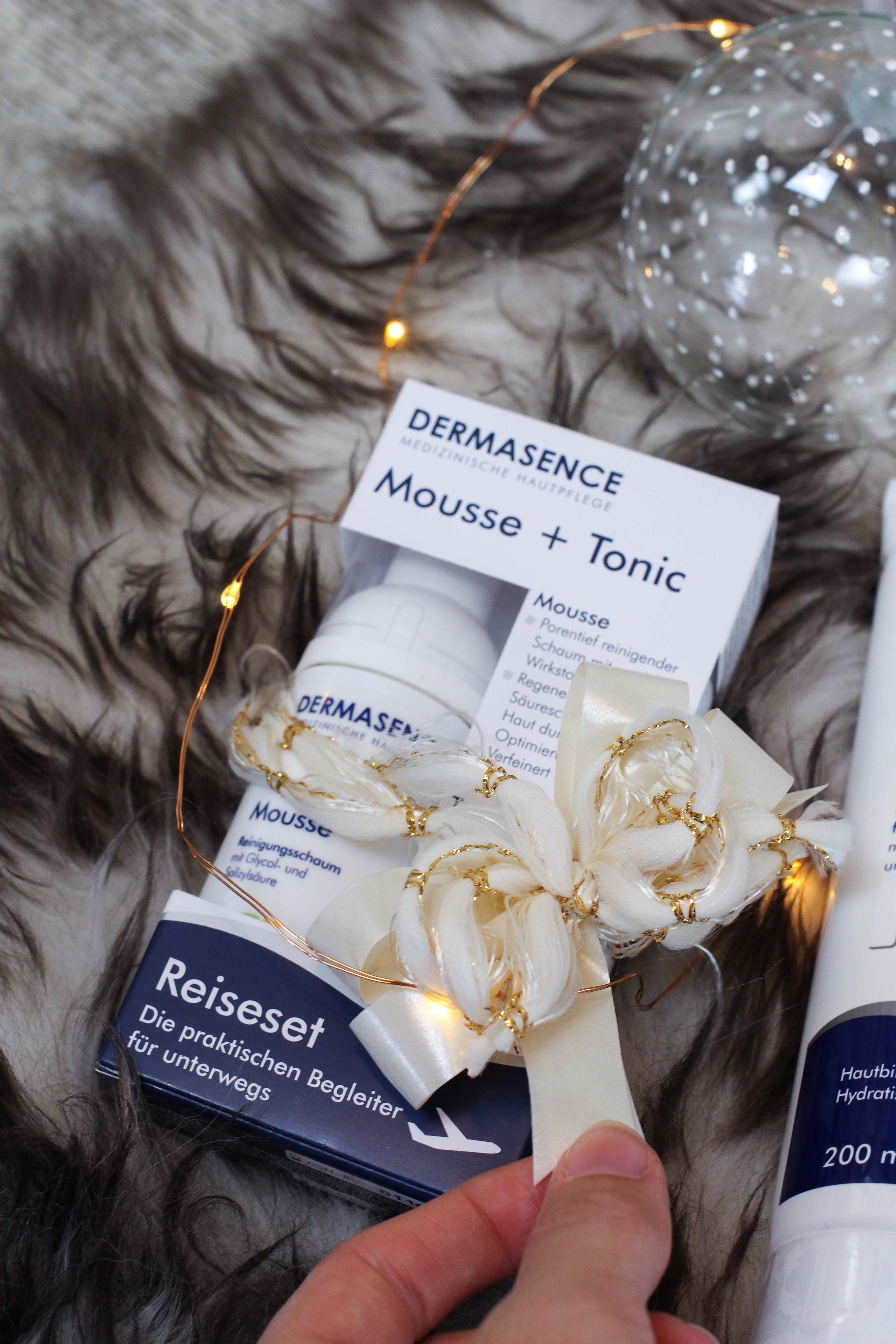 Blogger Adventskalender Gewinnspiel Dermasence Hautpflege Winter Urlaubs-Reiseset Tonic Mousse Reisegröße Beauty Blogger Tipps