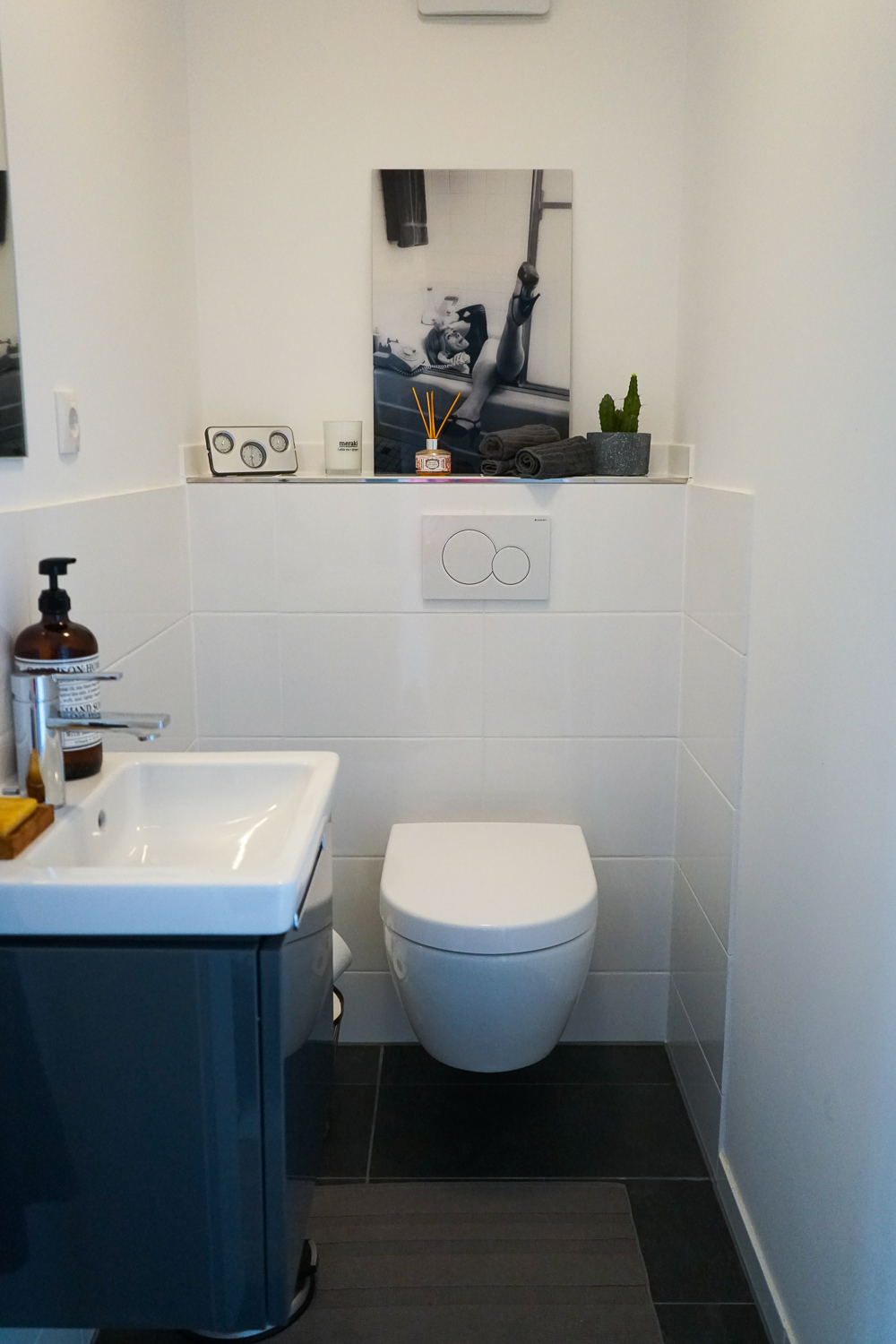 Badezimmer Ideen Badezimmer ohne Fenster einrichten Gäste WC dekorieren