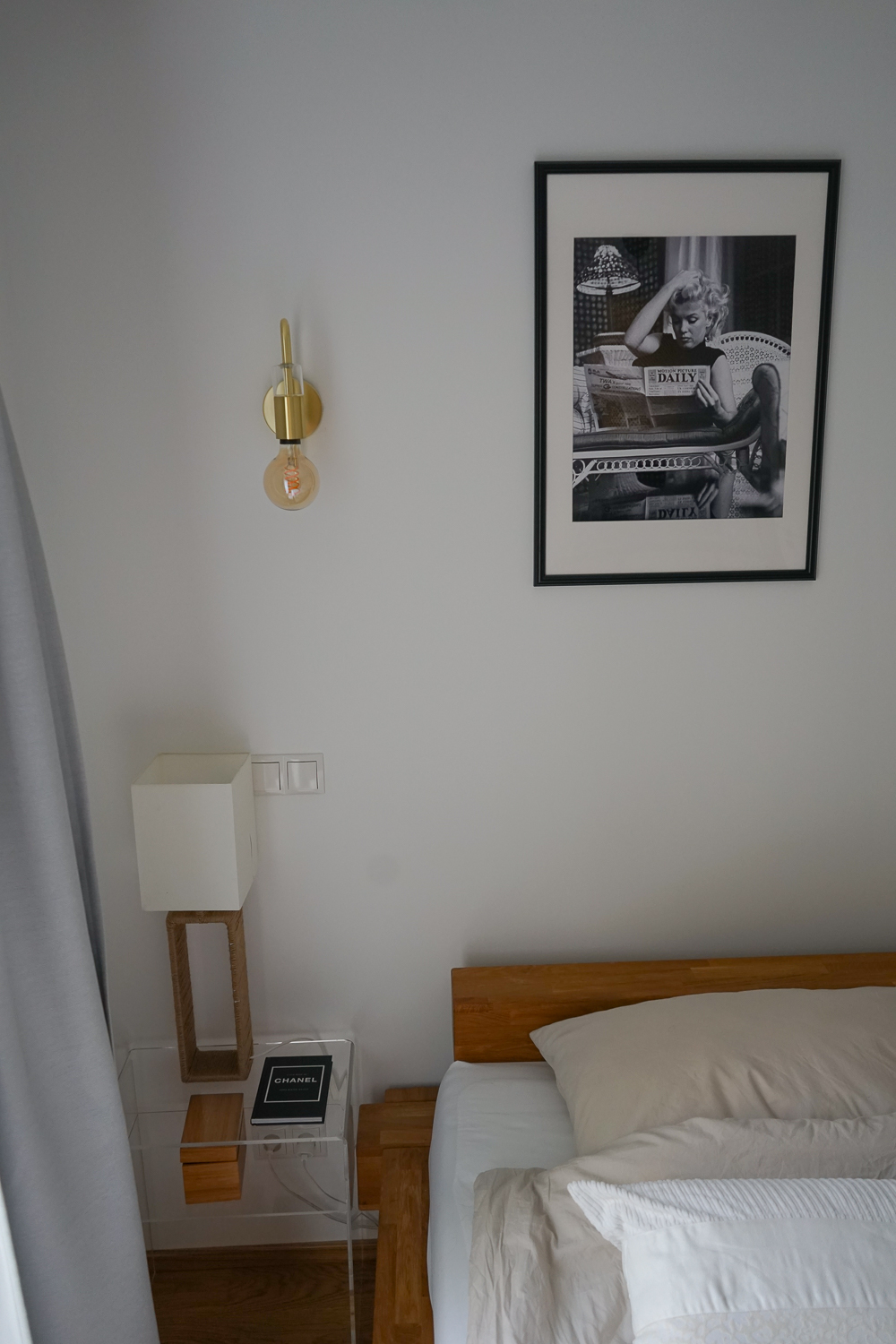Schlafzimmer Ideen Inspiration Schlafzimmer gestalten skandinavisch Schwarz Weiß Bilder Posterlounge Marylin Monroe 3