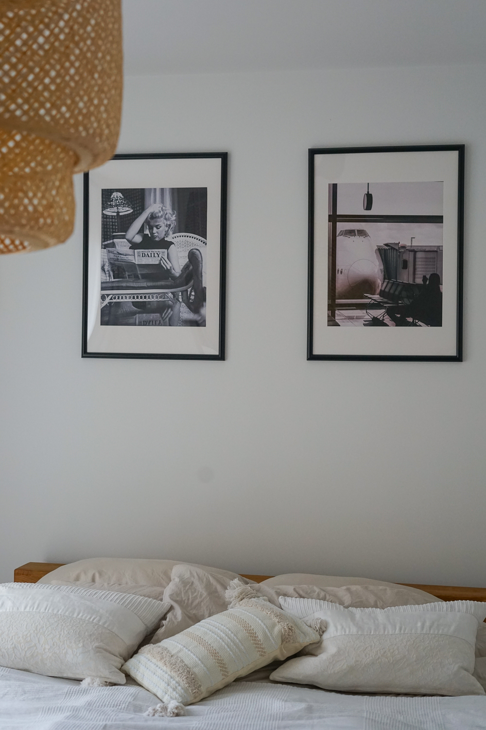Schlafzimmer Ideen Inspiration Schlafzimmer gestalten skandinavisch Schwarz Weiß Bilder Posterlounge Marylin Monroe