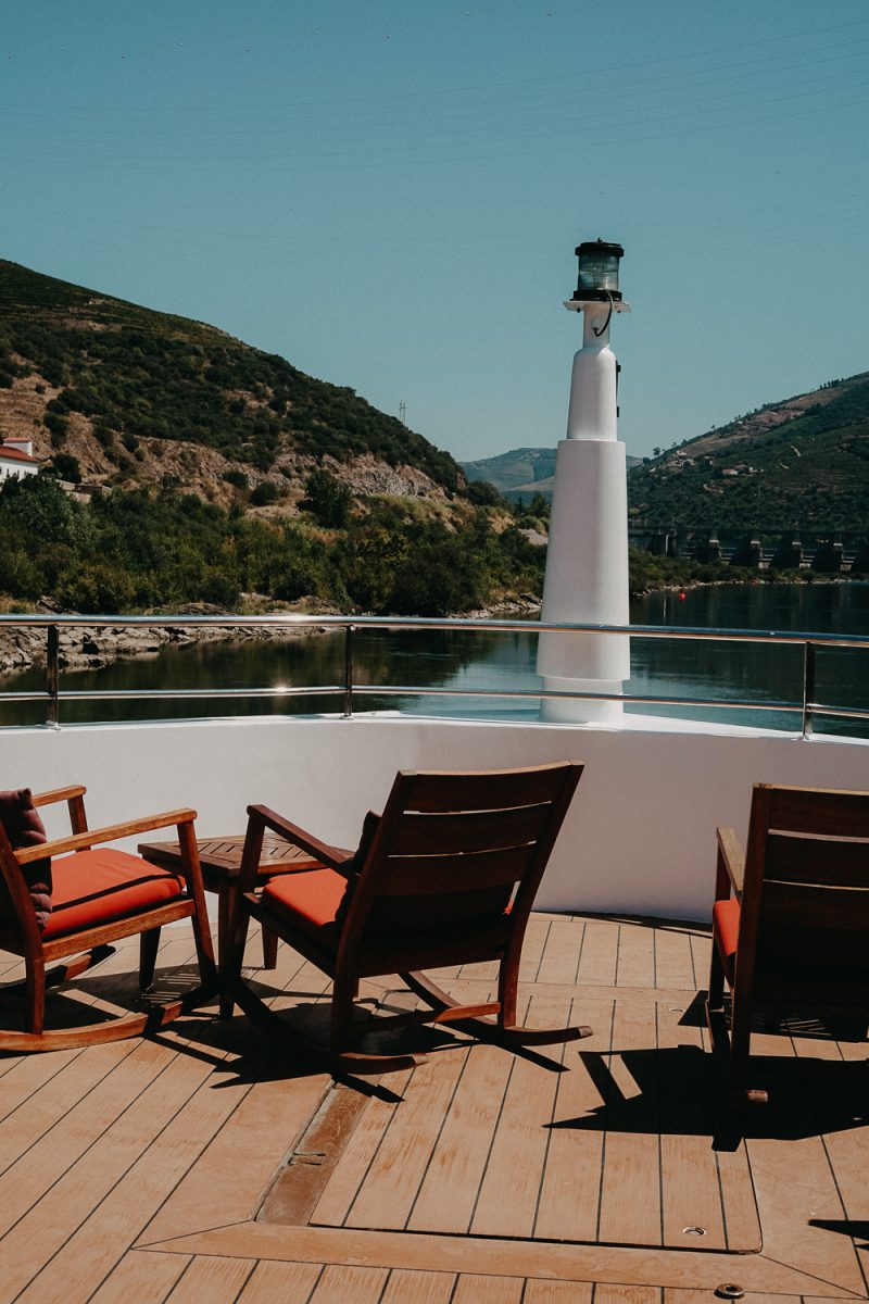 A-ROSA Flusskreuzfahrt Douro Portugal Außenbereich Sonnendeck Reiseblog
