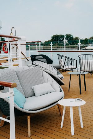 A-ROSA SENA Flusskreuzfahrt Rhein Lounge Sitzecke Deck Reiseblog Kreuzfahrten Europ 2